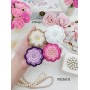 Multilayer Crochet Flower Pattern. Make hair accessories. Wedding decorations. Multilayer Crochet Flower Pattern. Make hair accessories. Wedding decorations.