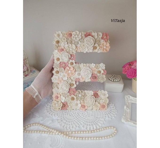 Crochet Flowers/Letter PATTERN. Letter for gift. Universal flowers use in sewing and decorating items.Making accessories and lewelry.Wedding