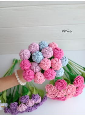 Crochet Flower Bouquet Pattern – DIY Roses, Daisies, and Pastel Blossoms – Digital PDF Download