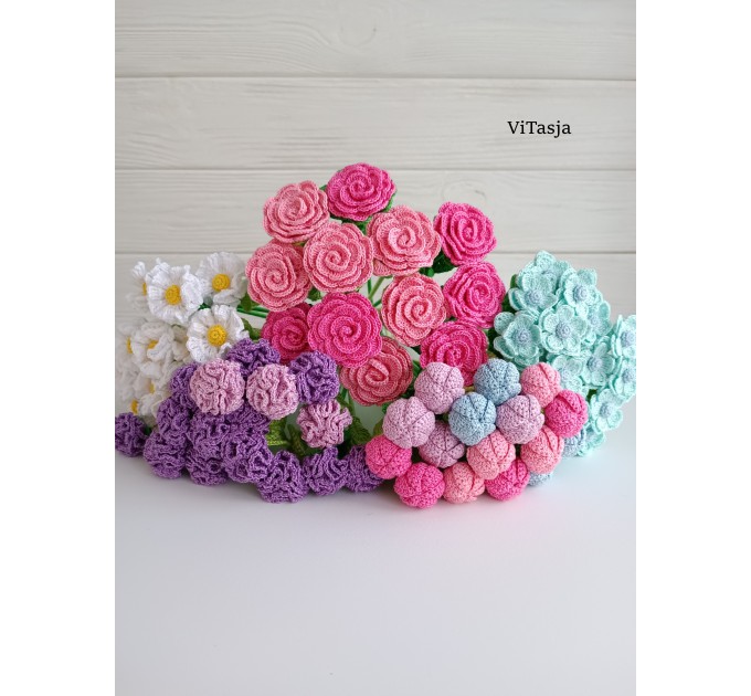 Crochet bouquet. Crochet bridal bouquet.