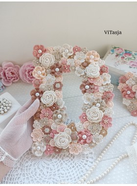 Crochet Flowers/Letter PATTERN. Letter for gift. Universal flowers use in sewing and decorating items.Making accessories and lewelry.Wedding