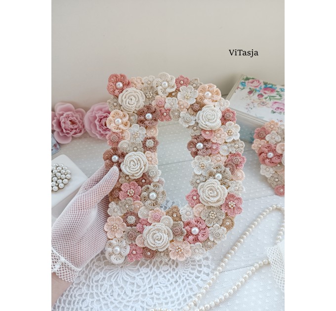 Crochet Flowers/Letter PATTERN. Letter for gift. Universal flowers use in sewing and decorating items.Making accessories and lewelry.Wedding