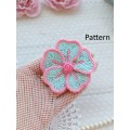 Crochet motif. Crochet PDF pattern. Flower pattern for brooch.Pattern for headband. Flower pattern for hat.