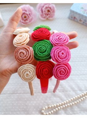 Crochet flower for headband.