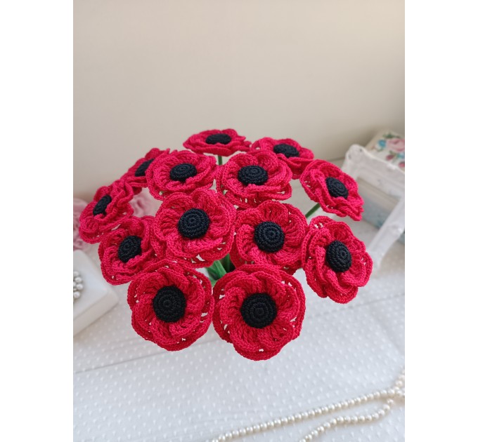 Crochet poppies.