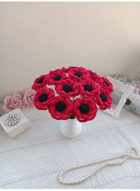 Crochet poppies.