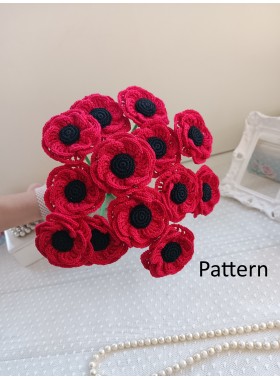 Crochet poppies.