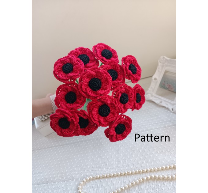 Crochet poppies.
