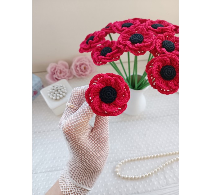 Crochet poppies.