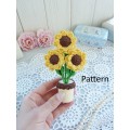 Crochet sunflowers Pattern.
