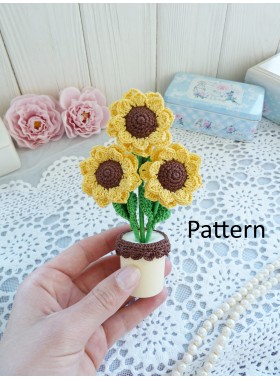 Crochet sunflowers Pattern.