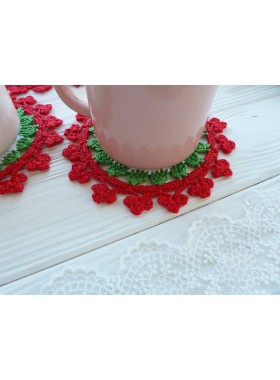 Crochet coaster.