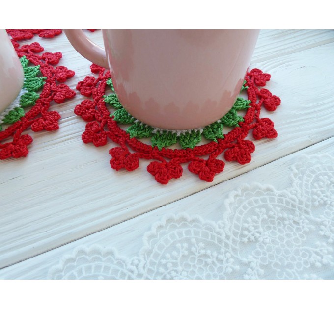 Crochet coaster.