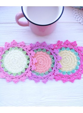 Crochet coaster.