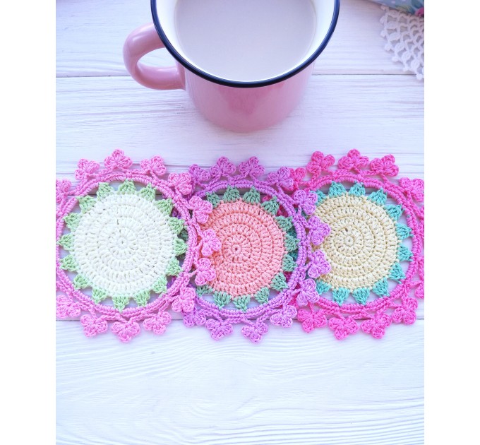 Crochet coaster.