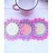 Crochet coaster.