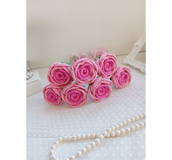 Crochet flowers bouquet.