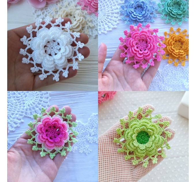 Set of PATTERNS for flowers 7 pcs